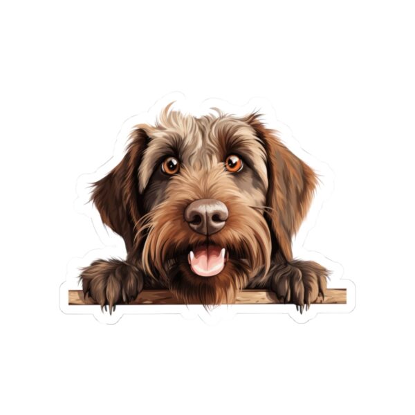 Wirehaired Pointing Griffon Dog Kiss-Cut Sticker - Perfect for Pet Lovers & Laptop Decor - Image 2
