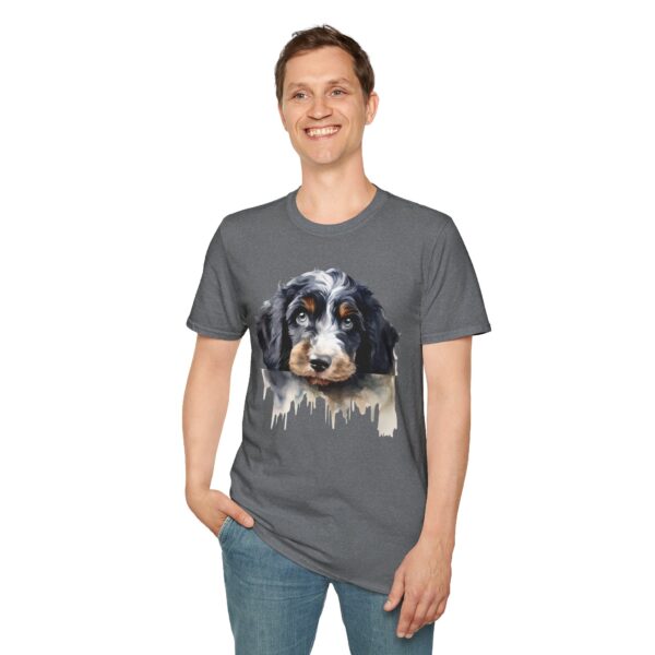 Bernedoodle Dog T-Shirt - Unisex Softstyle Tee - Image 40