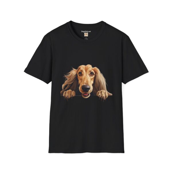 Afghan Hound Dog Hands T-Shirt - Unisex Softstyle Tee - Image 7
