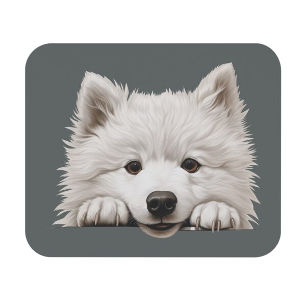 Samoyed Mouse Pad -Dark Grey Pet Design for Dog Lovers - Image 2