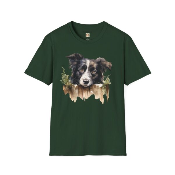 Border Collie Dog T-Shirt - Unisex Softstyle Tee - Image 37