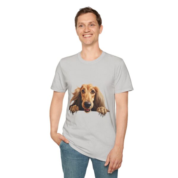 Afghan Hound Dog Hands T-Shirt - Unisex Softstyle Tee - Image 20
