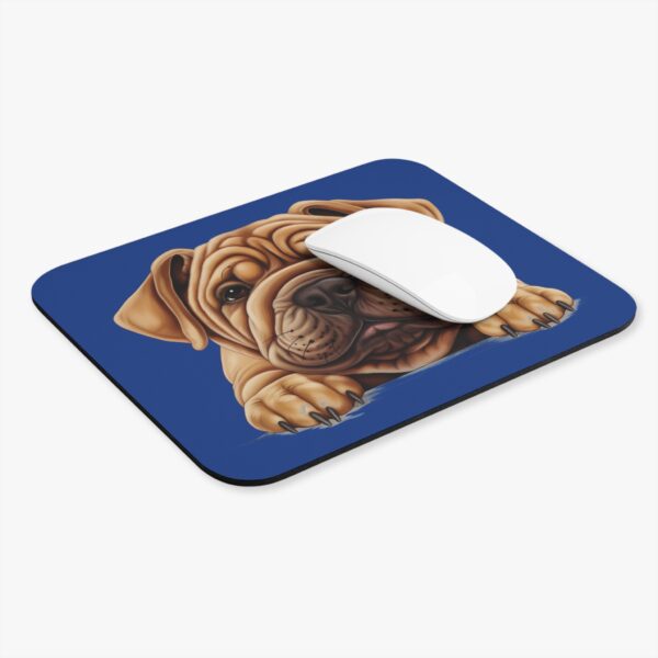 Shar Pei Mouse Pad -Dark Blue Cute Pet Design for Dog Lovers - Image 4