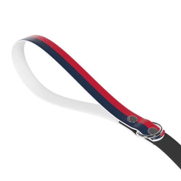 Red and Navy Blue Stylish Dual-Color Dog Leash - Durable & Comfortable - Image 3
