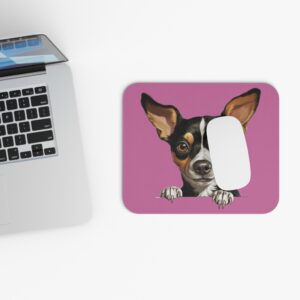 Rat Terrier Mouse Pad -Light Pink Pet Design for Dog Lovers
