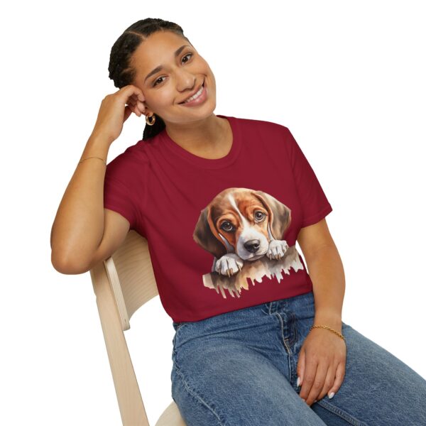 Beagle Puppy Dog T-Shirt - Unisex Softstyle Tee - Image 65