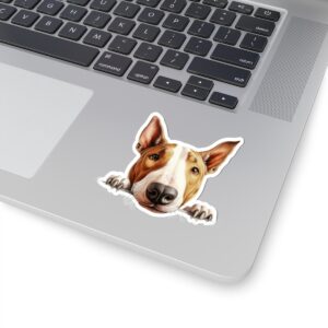 Bull Terrier Dog Kiss-Cut Sticker - Perfect for Pet Lovers & Laptop Decor