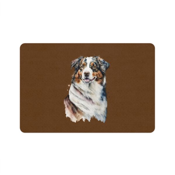 Australian Shepard Pet Food Mat (12x18) - Brown - Image 2