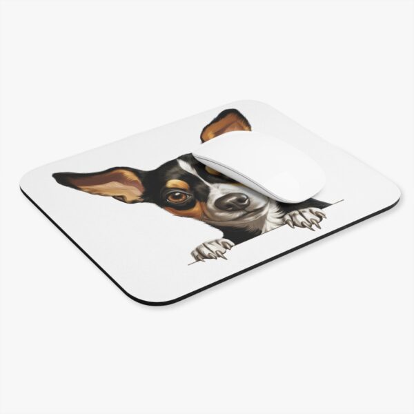 Rat Terrier Mouse Pad -White Pet Design for Dog Lovers - Image 4