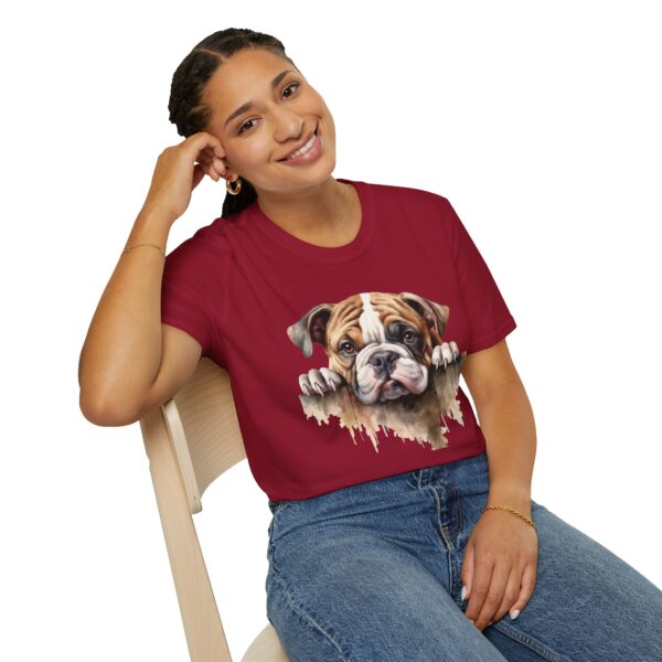 Bulldog-1 T-Shirt - Unisex Softstyle Tee - Image 65