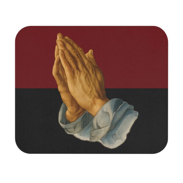 Praying Hands Garnet and Black  Mouse Pad - Cute Pet Design for Dog Lovers - Image 2