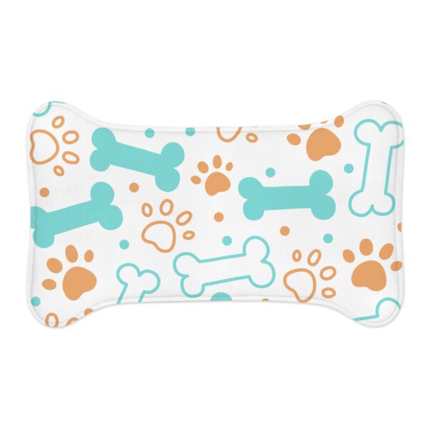 Colorful Pet Feeding Mats with Fun Bones & Paws Design - White - Image 5