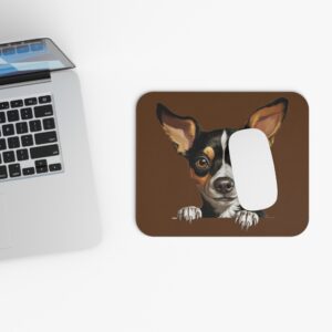 Rat Terrier Mouse Pad -Brown Pet Design for Dog Lovers