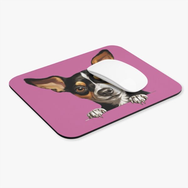 Rat Terrier Mouse Pad -Light Pink Pet Design for Dog Lovers - Image 4
