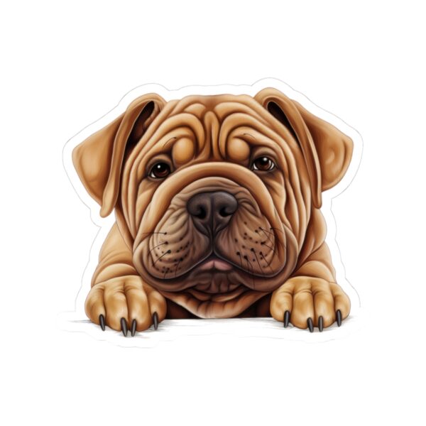 Adorable Shar Pei Dog Kiss-Cut Sticker - Perfect for Pet Lovers & Laptop Decor - Image 2