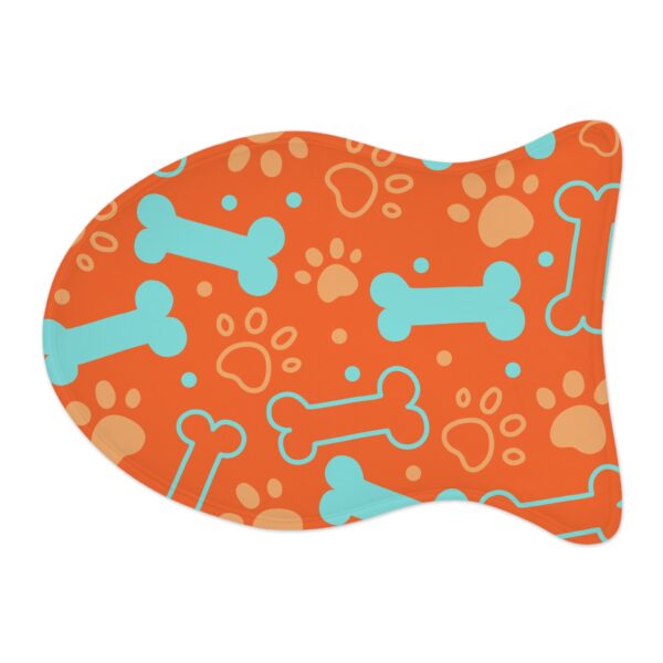 Colorful Pet Feeding Mats with Fun Bones & Paws Design - Orange - Image 9