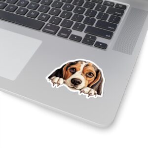 Beagle Dog Kiss-Cut Sticker - Perfect for Pet Lovers & Laptop Decor