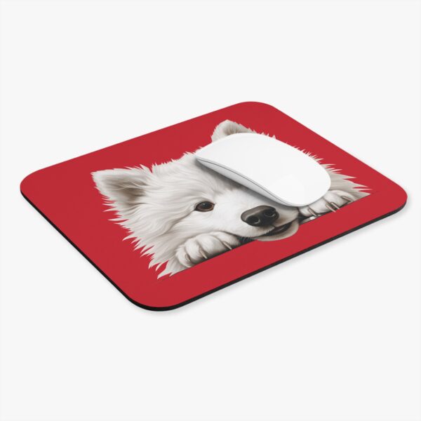 Samoyed Mouse Pad -Dark Red Pet Design for Dog Lovers - Image 4