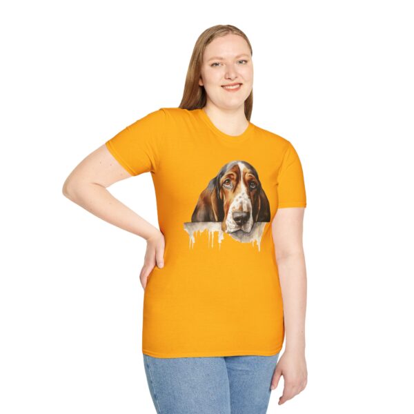 Bassett Hound Dog T-Shirt - Unisex Softstyle Tee - Image 26