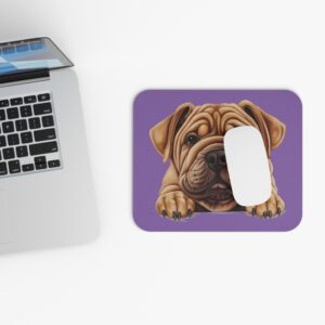 Shar Pei Mouse Pad -Light Purple Cute Pet Design for Dog Lovers