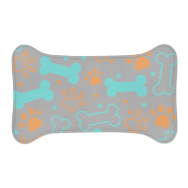 Colorful Pet Feeding Mats with Fun Bones & Paws Design-Light Grey - Image 5