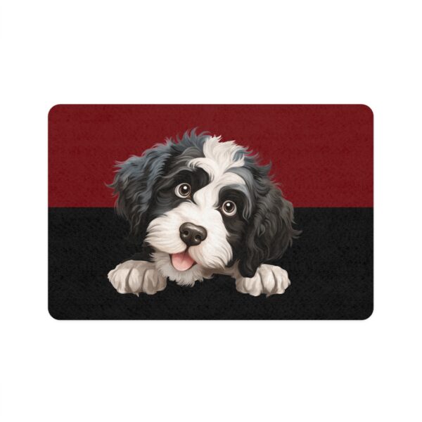 Portugese Water Dog Food Mat (12x18)  -Garnet/Black - Image 2