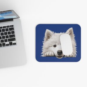 Samoyed Mouse Pad -Dark Blue Pet Design for Dog Lovers