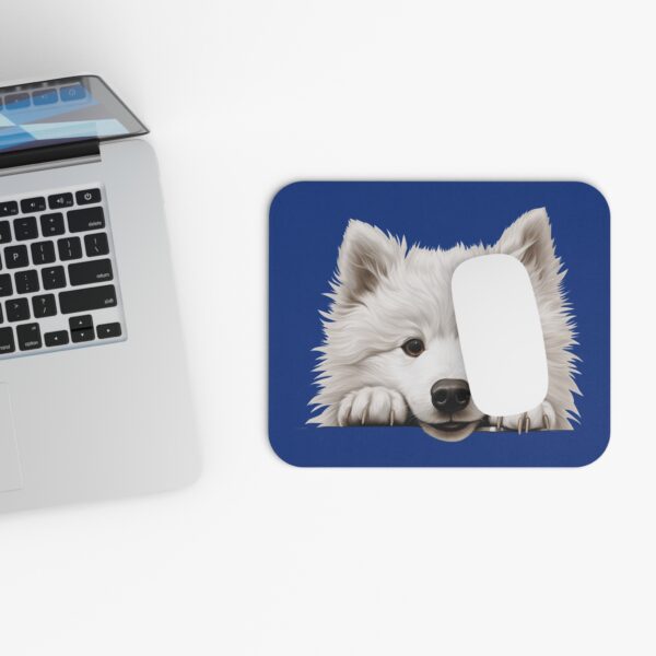 Samoyed Mouse Pad -Dark Blue Pet Design for Dog Lovers
