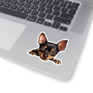 Miniature Pinscher Dog Kiss-Cut Sticker - Perfect for Pet Lovers & Laptop Decor