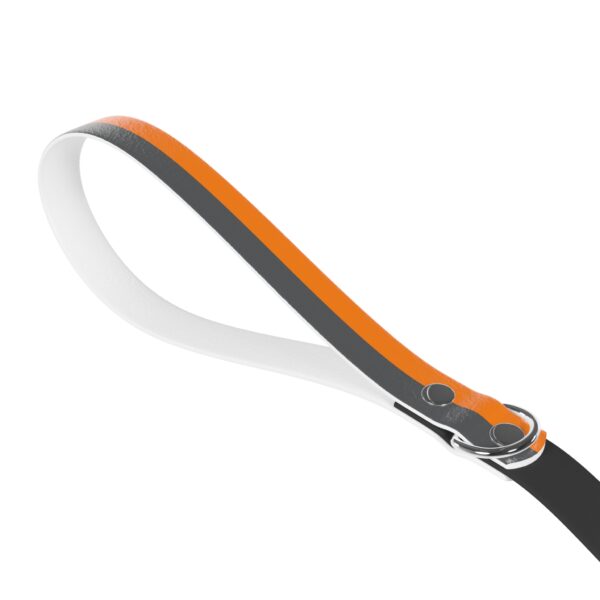 Orange and Smoky Stylish Dual-Color Dog Leash - Durable & Comfortable - Image 3