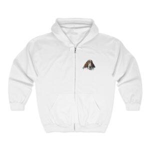 Bassett Hound Cozy Dog Lover's Zip-Up Hoodie