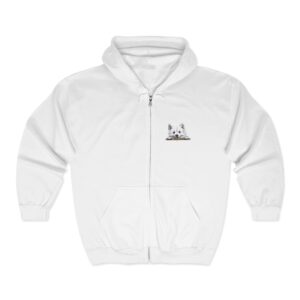 American Eskimo Cozy Dog Lover's Full Zip Hoodie