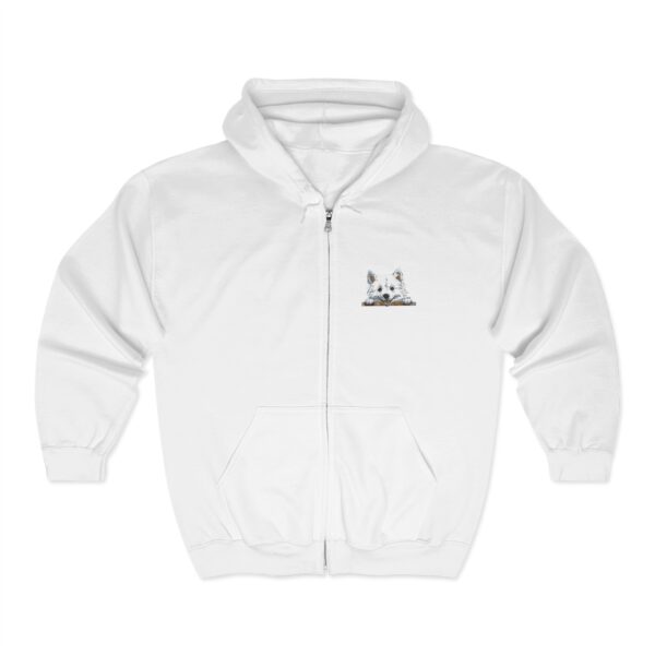American Eskimo Peek A Boo Dog Hoodie - Unisex