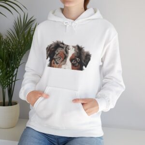 Australian Shepard Dog Adorable Dog Face Hoodie - Cozy Pet Lover Sweatshirt, Animal Hoodie, Gifts for Dog Lovers, Cute Casual Wear, Pet-Themed Apparel