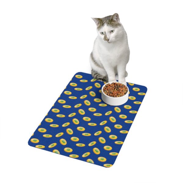 Vibrant Dog Feeding Mat - 12x18 Non-Slip Design for Cats and Dogs-Dark Blue - Image 4