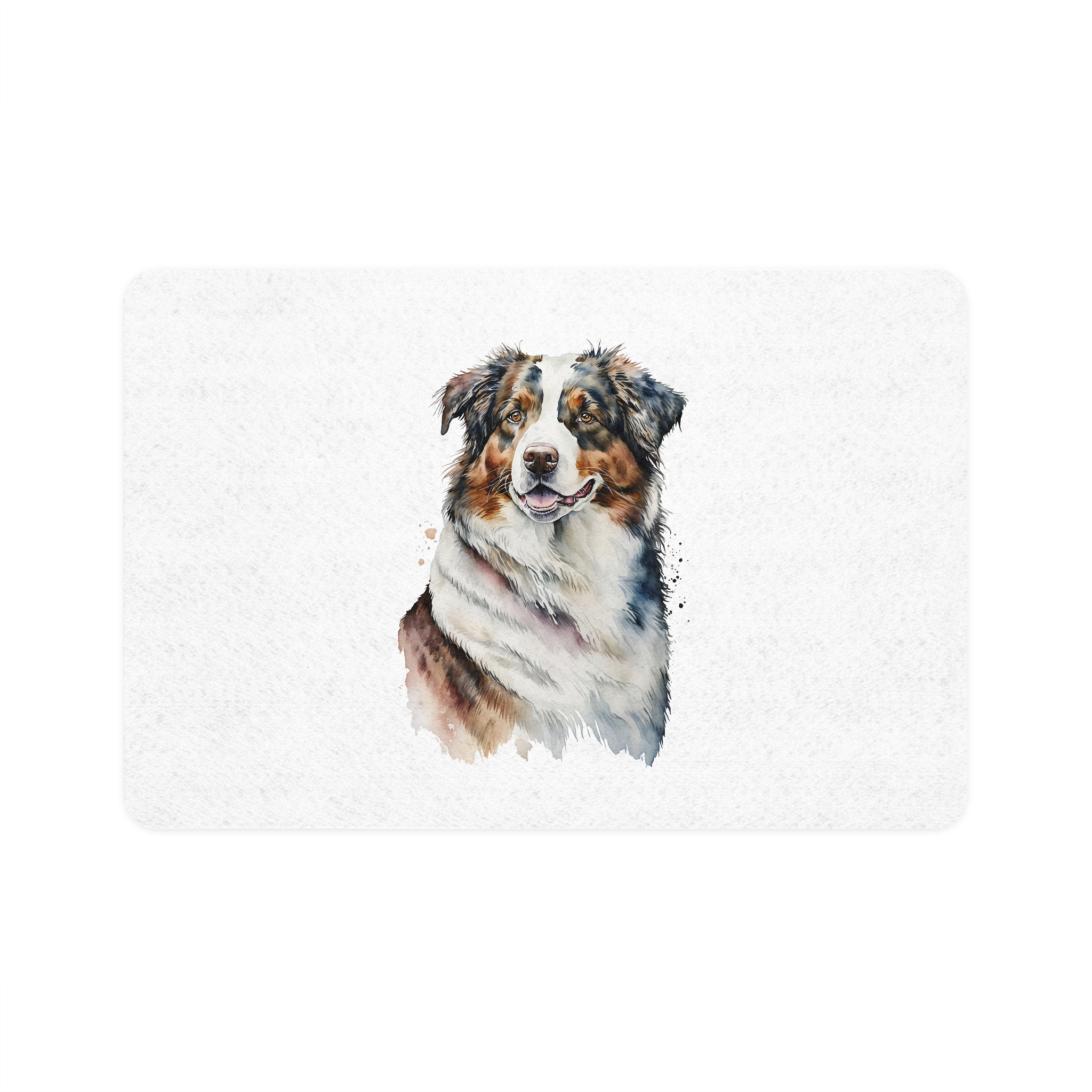 Australian Shepard Dog Feeding Mat (12x18) - White - Image 2