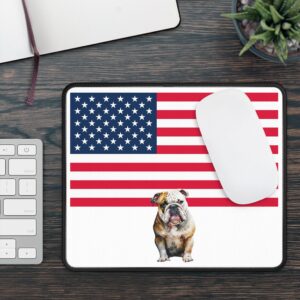 Patriotic Bulldog Gaming Mouse Pad USA Flag w/Bulldog