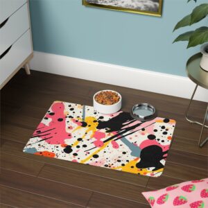 Abstract Design 4 Dog Feeding Mat (12x18)