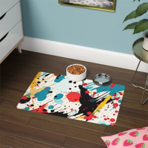 Abstract Design 3 Dog Feeding Mat (12x18)