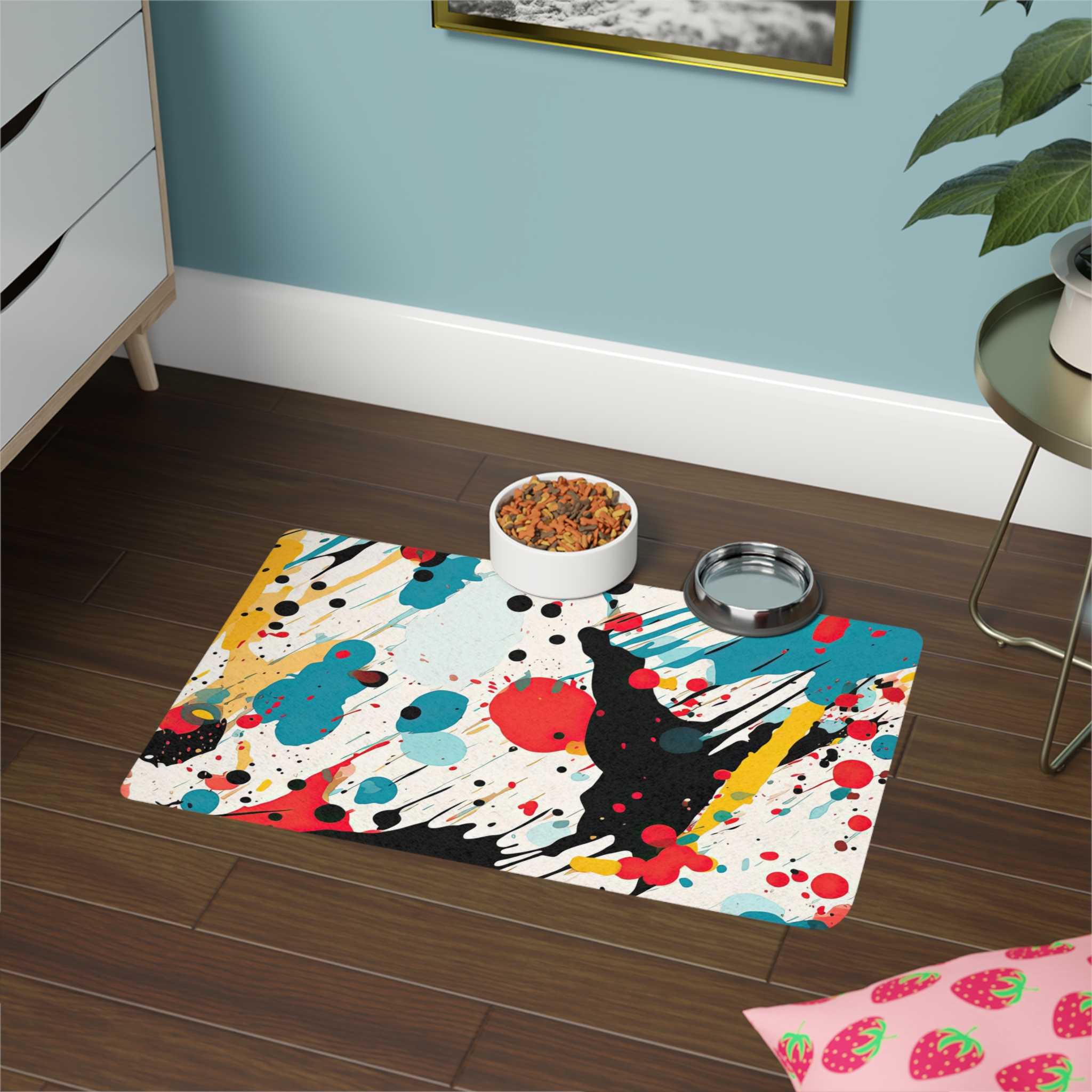 Abstract Design 3 Dog Feeding Mat (12x18)