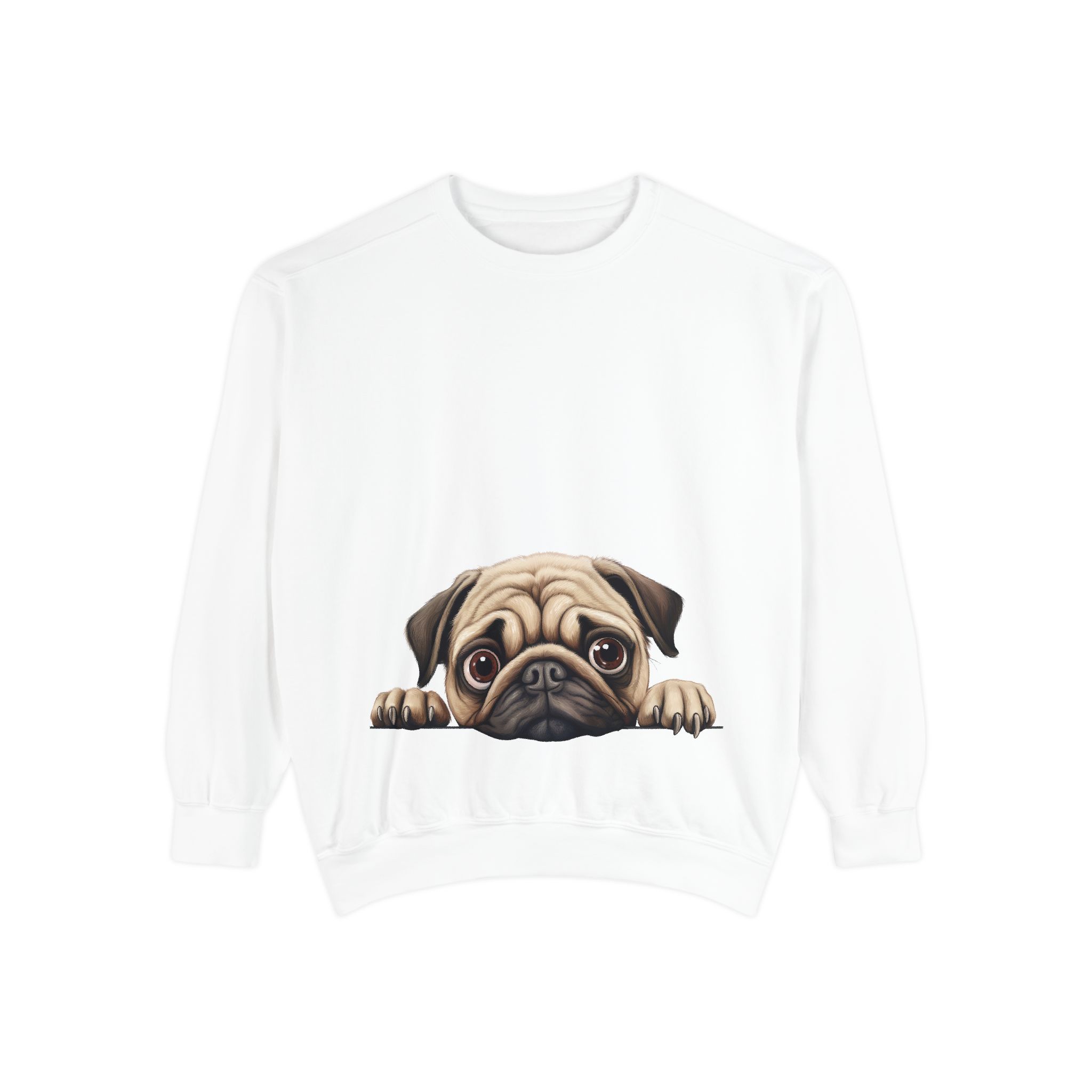 Pug Sweatshirt for Animal Lovers, Cozy Pet-Themed Pullover, Perfect Gift for Birthdays, Dog Lovers, Casual Wear, Everyday Comfort