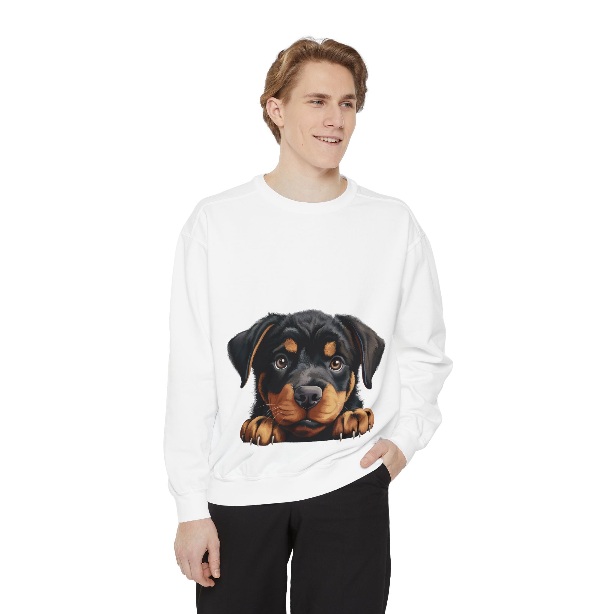 Rottweiler Sweatshirt, Cute Pet Gift, Cozy Animal Apparel, Perfect for Dog Moms and Dads, Animal-Themed Fashion - Image 3