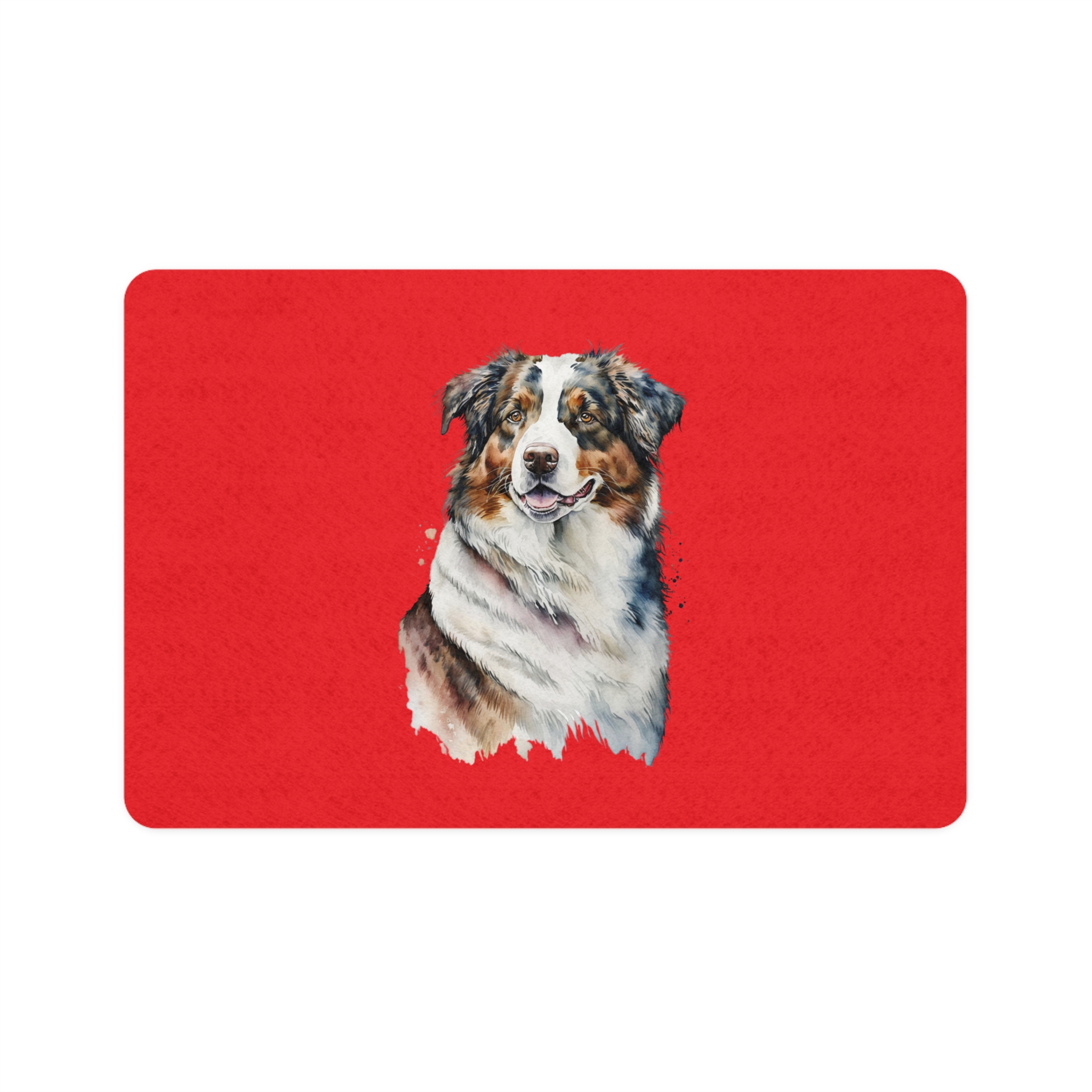 Australian Shepard Dog Feeding Mat (12x18) - Red - Image 2