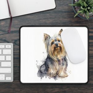 Yorkshire Terrier Gaming Mouse Pad - Pet Lover Gift, Dog Decor, Office Accessories, Personalized Mouse Mat, Animal Print