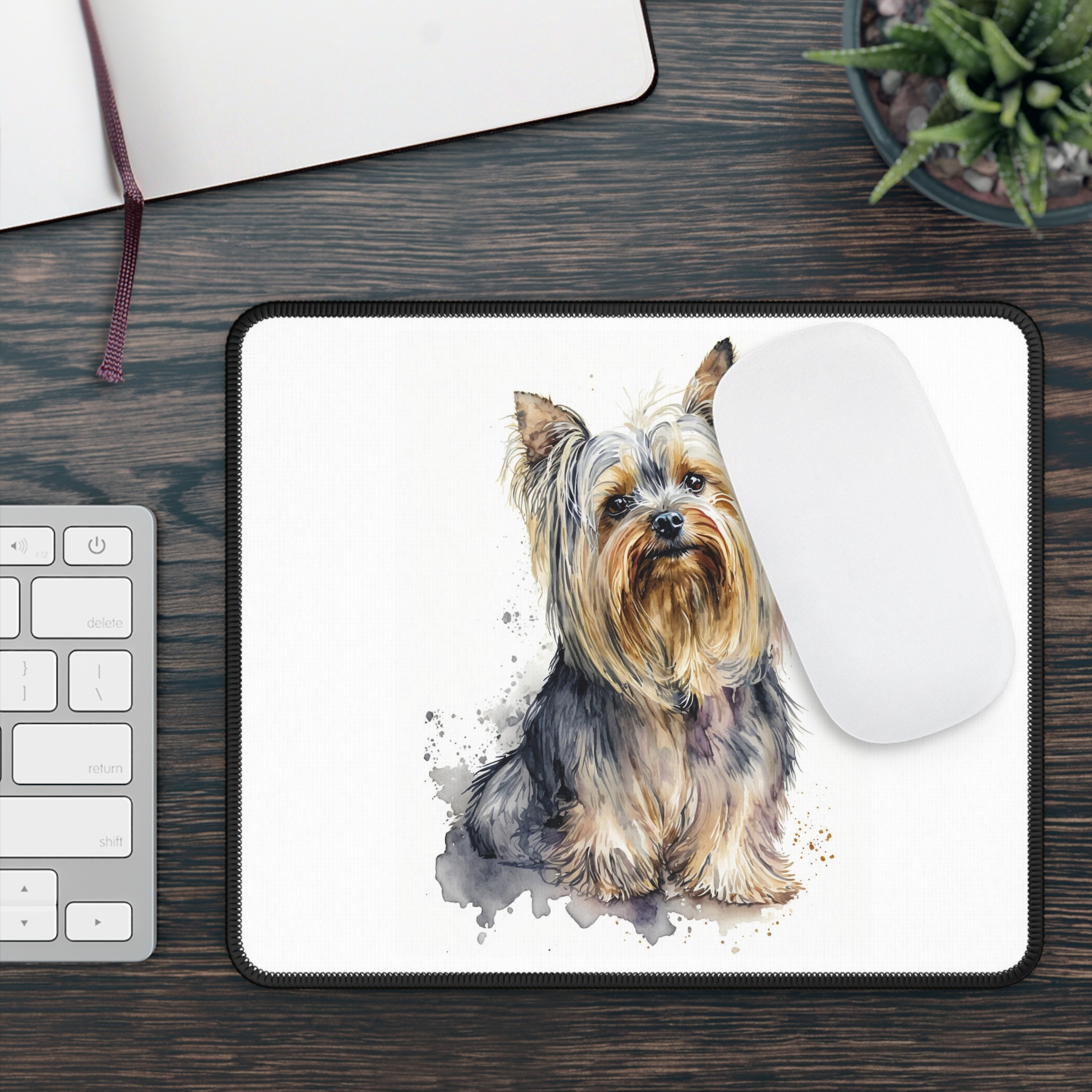 Yorkshire Terrier Gaming Mouse Pad - Pet Lover Gift, Dog Decor, Office Accessories, Personalized Mouse Mat, Animal Print