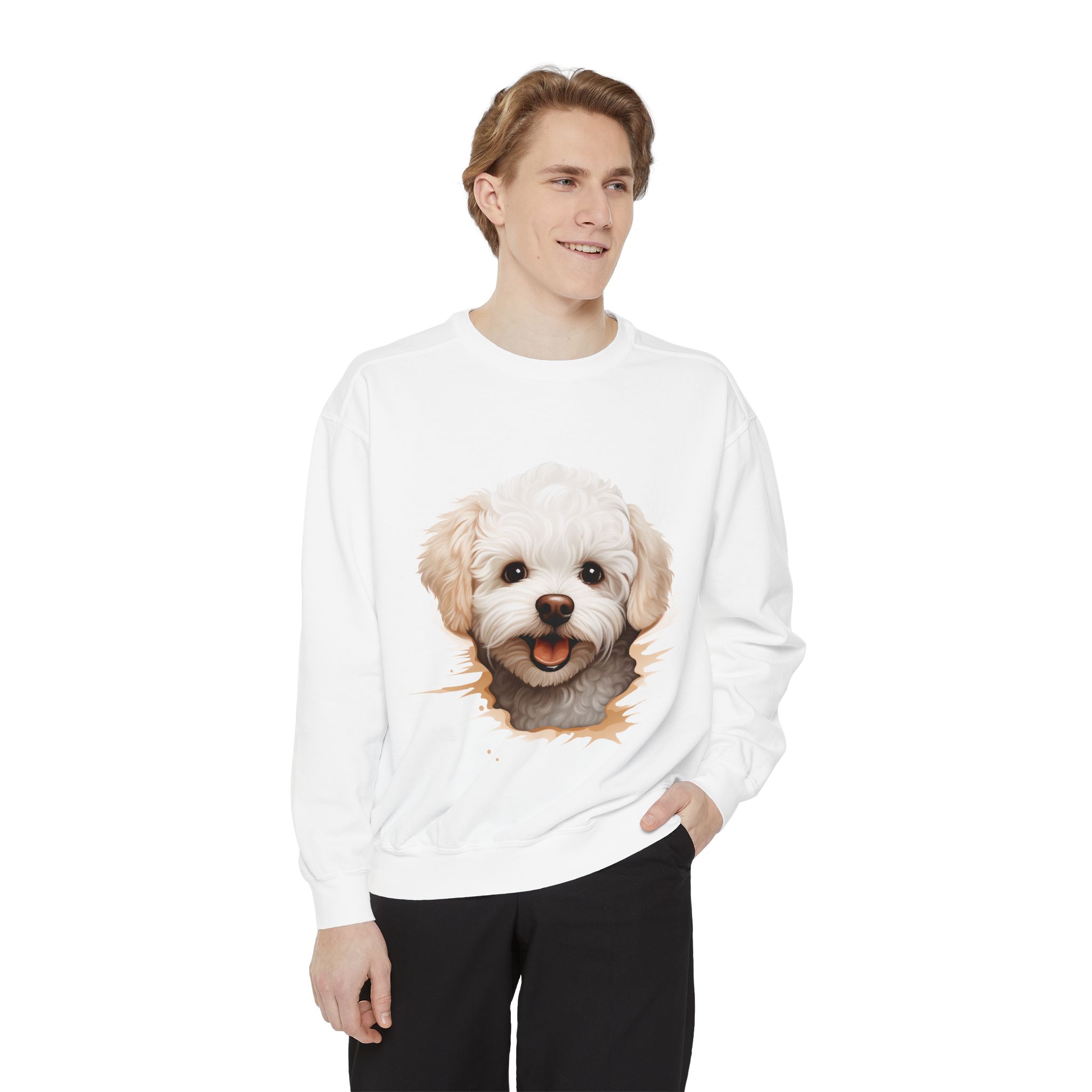 Bichon Frese Sweatshirt, Comfy Animal Lover Apparel, Gifts for Pet Owners, Cozy Casual Wear, Ideal for Dog Lovers - Image 3