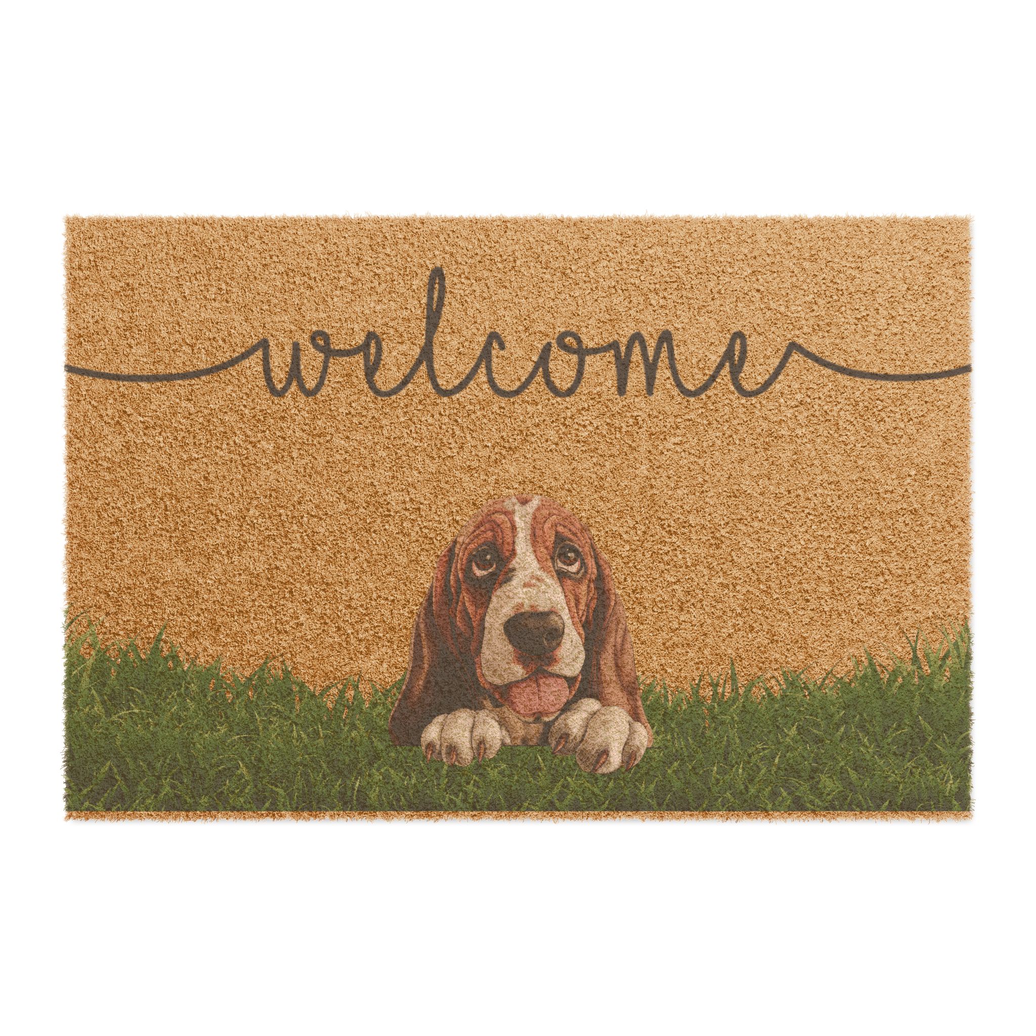 Welcome Basset Hound Doormat - Cute Dog Welcome Mat for Porch & Entryway - Image 2
