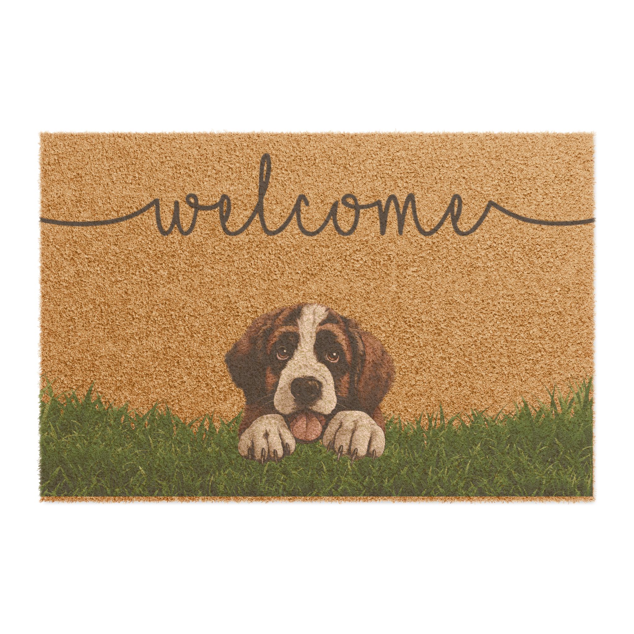 Saint Bernard Welcome Doormat – Cute St. Bernard Dog Welcome Mat for Entryway - Image 2
