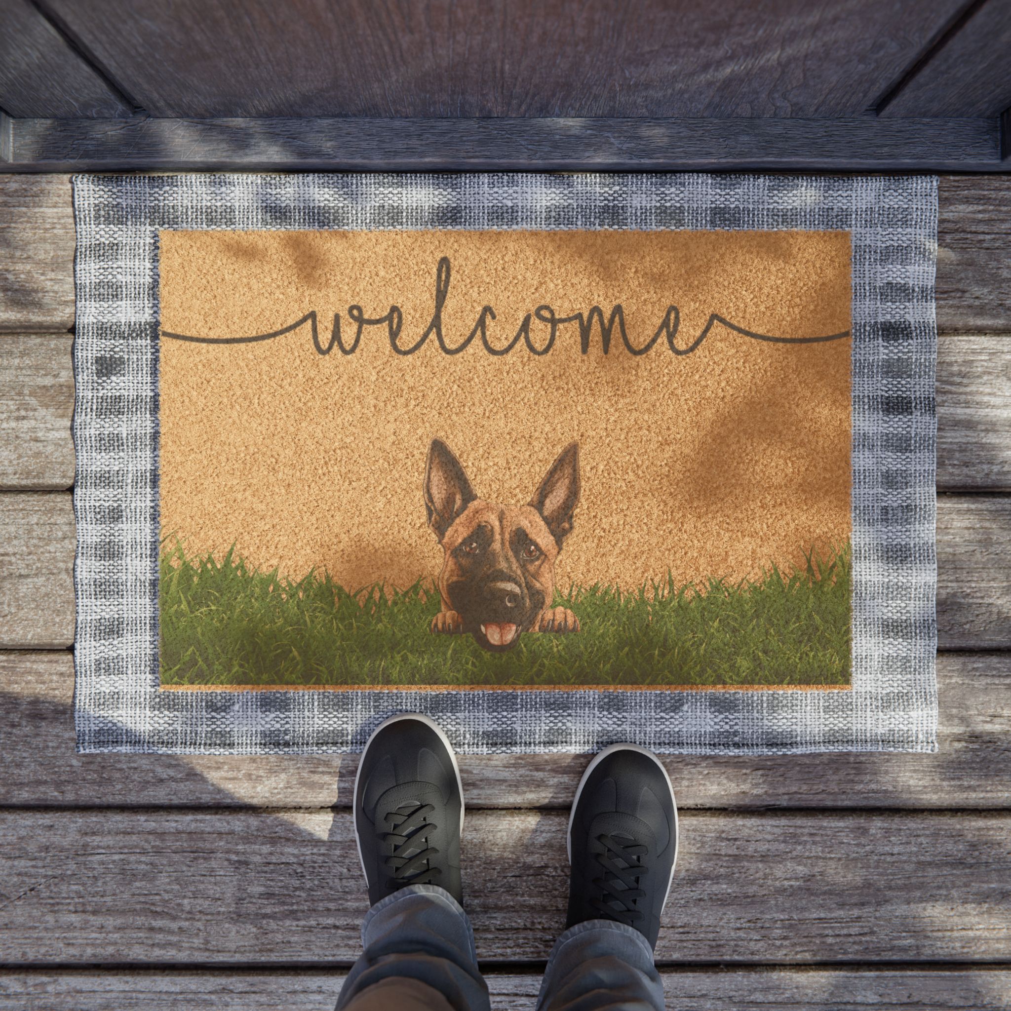 Belgian Malinois Welcome Dog Doormat — - Image 4
