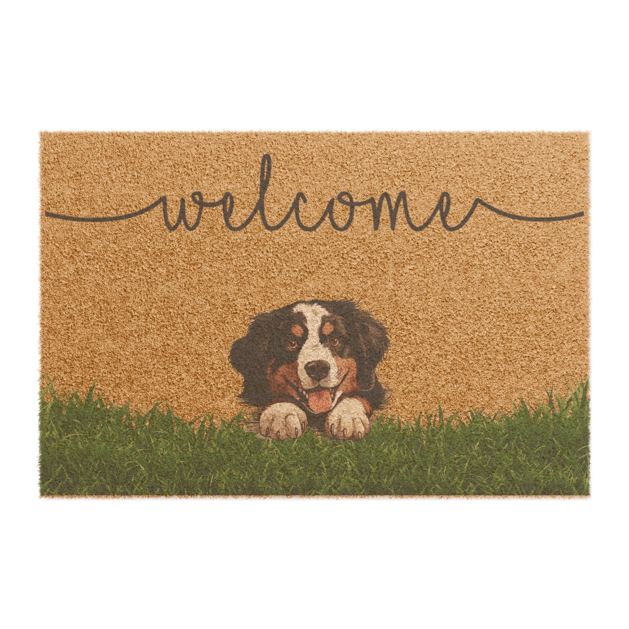 Welcome Bernese Mountain Dog Doormat — Cute Puppy Welcome Mat for Dog Lovers - Image 2